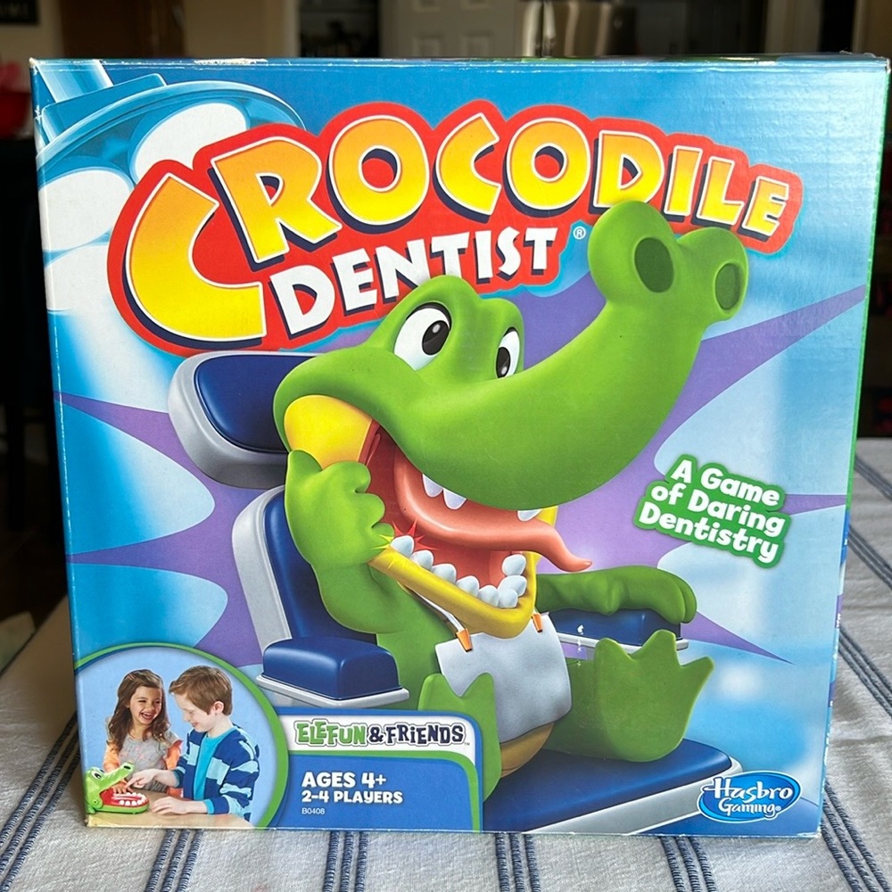 Open Box, Crocodile Dentist Game (2014, Hasbro) Complete Tested & Chomps!